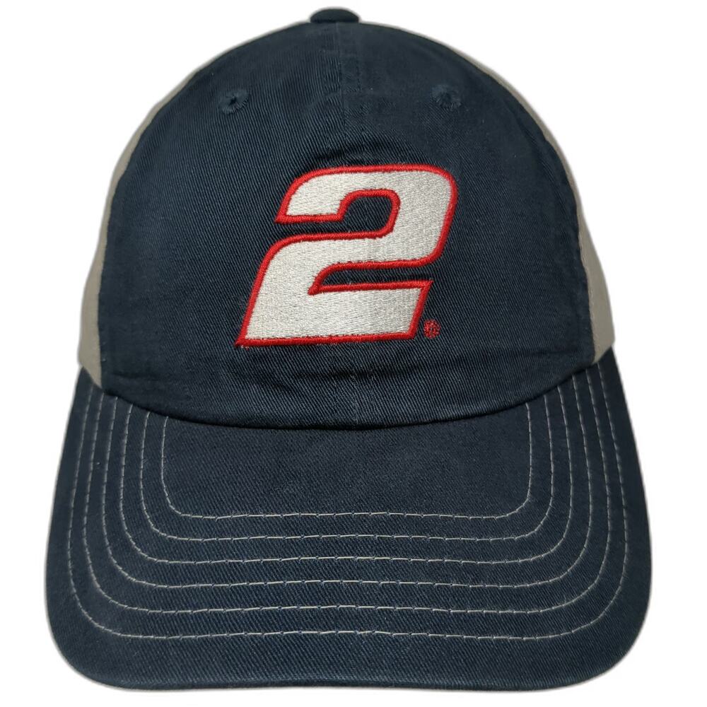 Checkered Flag Sports Blue Gray One Size Baseball Cap Brad Keselowski #2 hat
